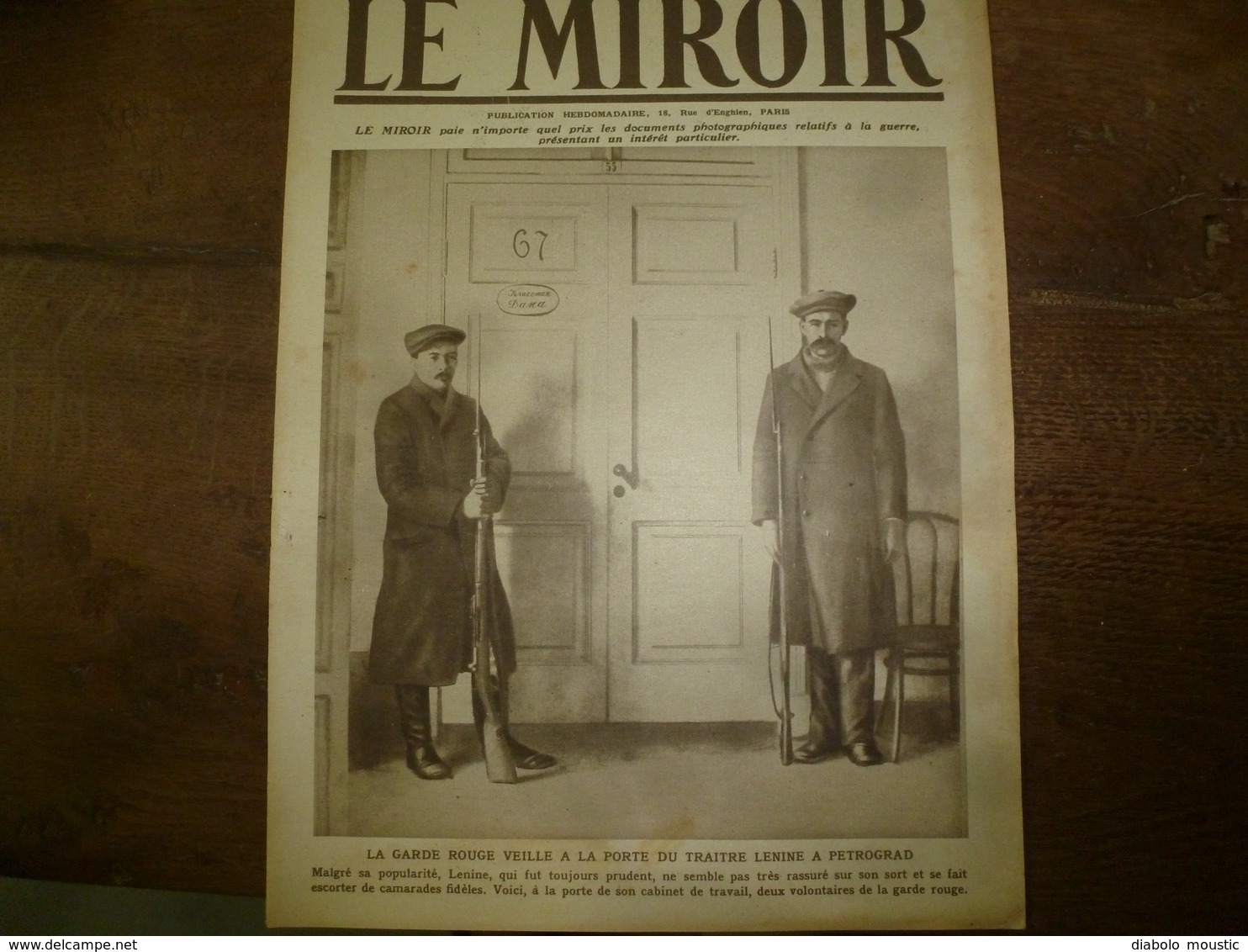 1917 LE MIROIR:Les Chiens De L'armée Italienne;Fabrication Casques Et Chaussures à LA BOURGUIGNOTTE;Révolution Russe;etc - French