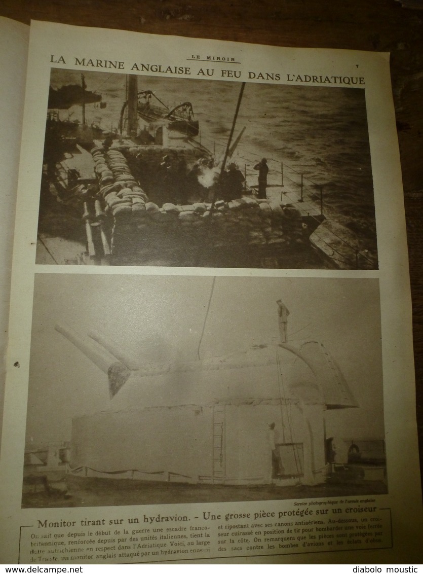 1917 LE MIROIR:Les chiens de l'armée italienne;Fabrication casques et chaussures à LA BOURGUIGNOTTE;Révolution russe;etc