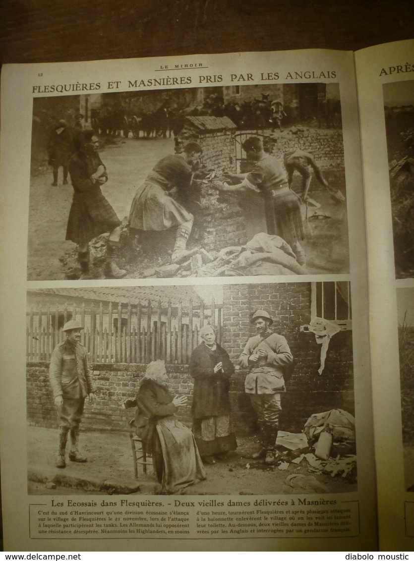 1917 LE MIROIR:Ecossais à Flesquières Et Masnières;Gotha Bombe;Thanks De WilliamTritton;Lénine Et Trotsky;Odessa;etc - Français
