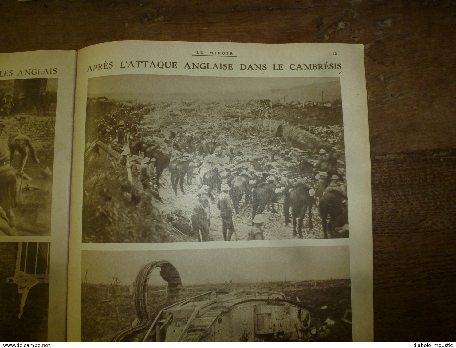 1917 LE MIROIR:Ecossais à Flesquières et Masnières;Gotha bombe;Thanks de WilliamTritton;Lénine et Trotsky;Odessa;etc