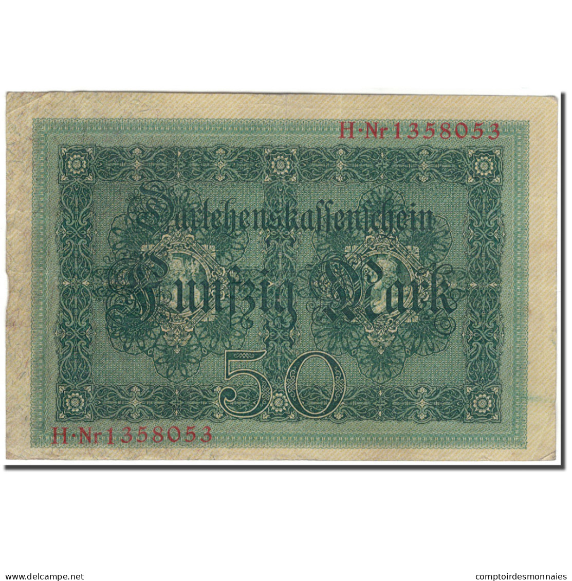 Billet, Allemagne, 50 Mark, 1914-08-05, KM:49b, TTB - 50 Mark