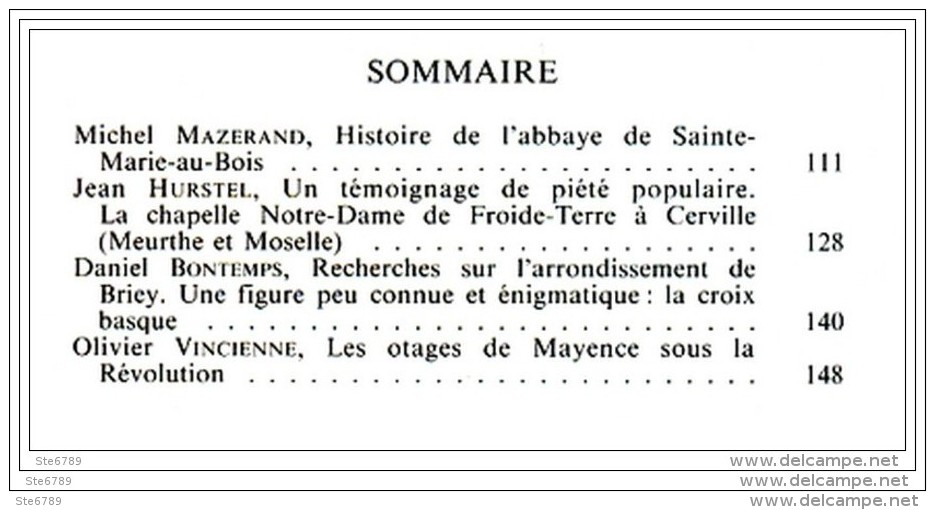 LE PAYS LORRAIN 1986 N° 3 Archeologie Histoire Lorraine  Abbaye Sainte Marie Au Bois Cerville Chapelle , Briey , Mayence - Lorraine - Vosges