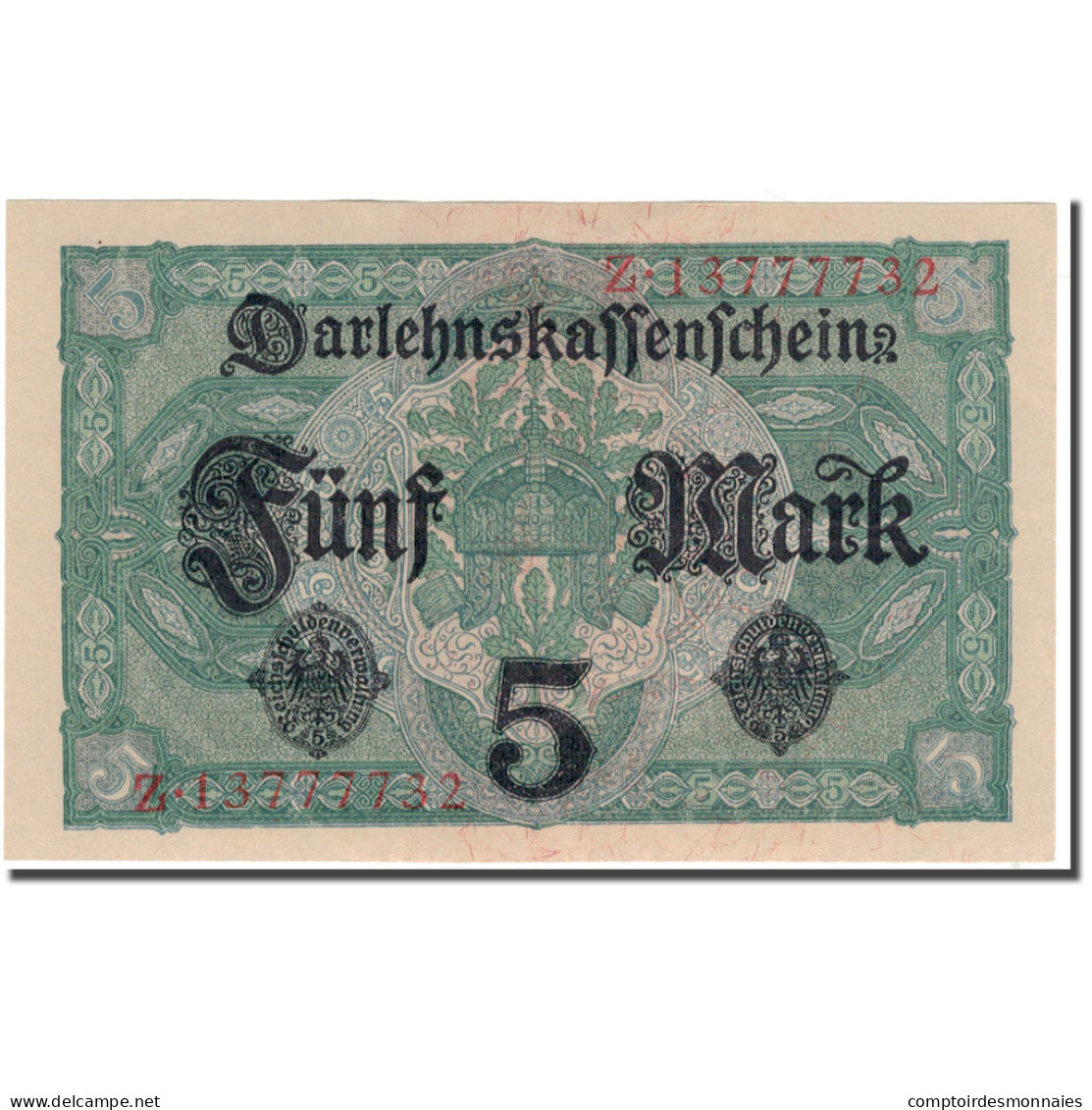 Billet, Allemagne, 5 Mark, 1917-08-01, KM:56b, NEUF - 5 Mark