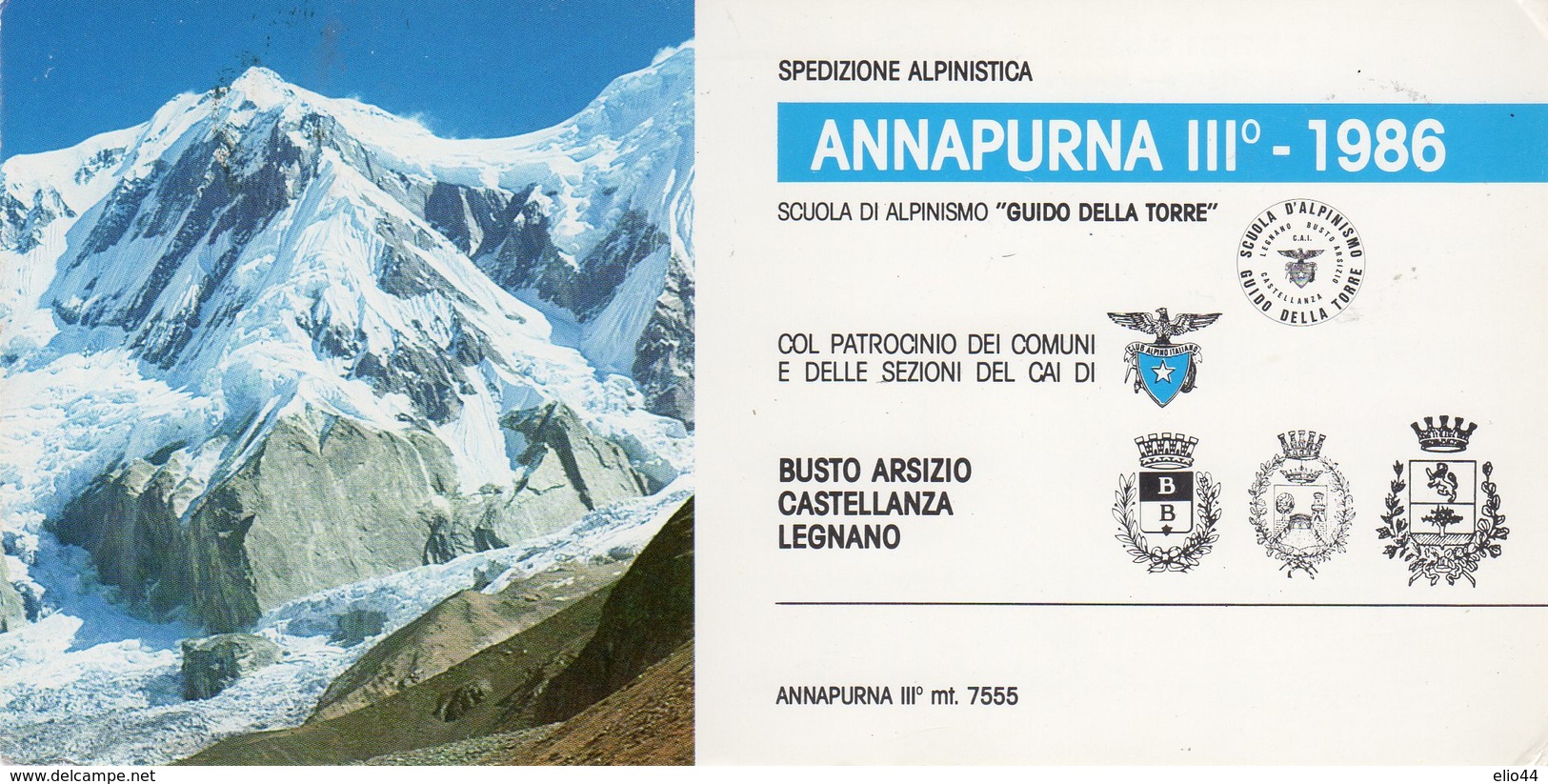 Spedizione Alpinistica ANNAPURNA III° - 1986 - - Alpinisme