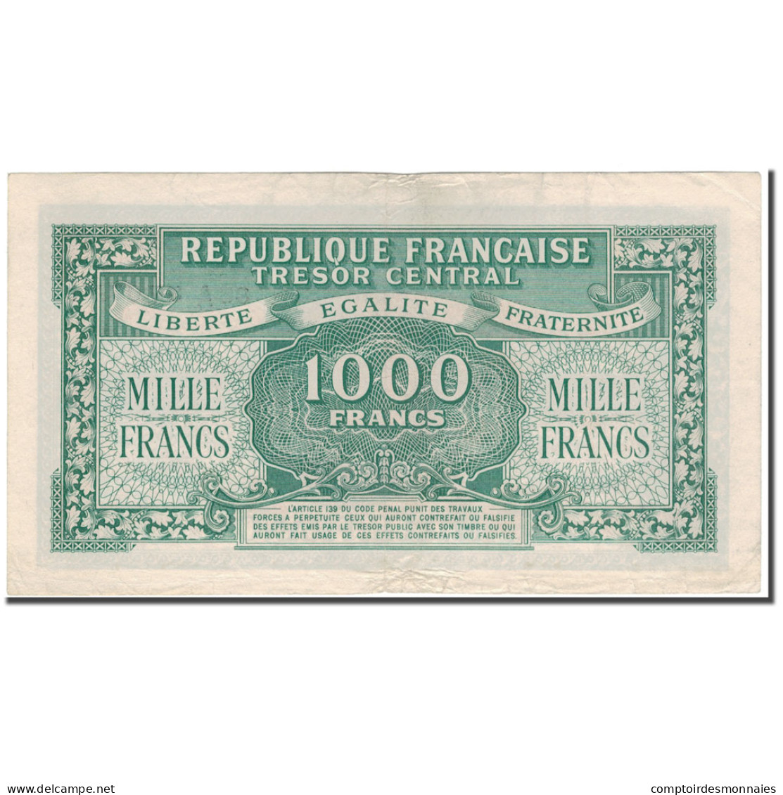 France, 1000 Francs, 1943-1945 Marianne, 1945, TTB+, Fayette:VF 12.1, KM:107 - 1943-1945 Marianne