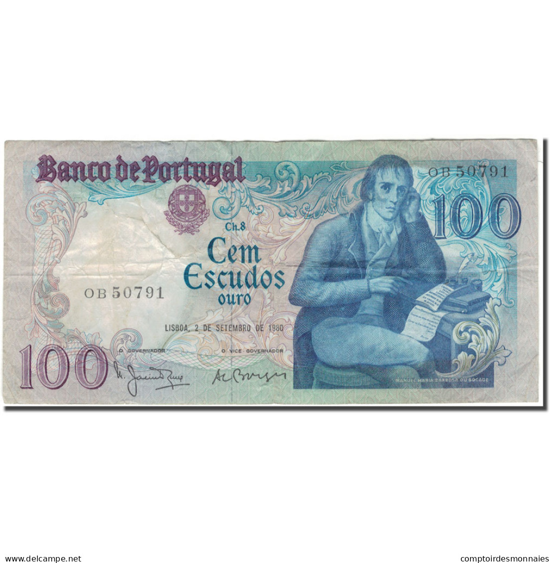 Billet, Portugal, 100 Escudos, 1980-09-02, KM:178a, TB - Portugal