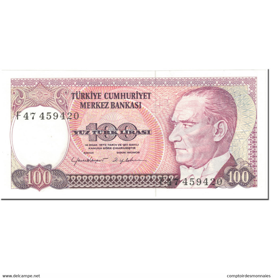 Billet, Turquie, 100 Lira, 1984-89, Undated (1984-89), KM:194b, NEUF - Turquie