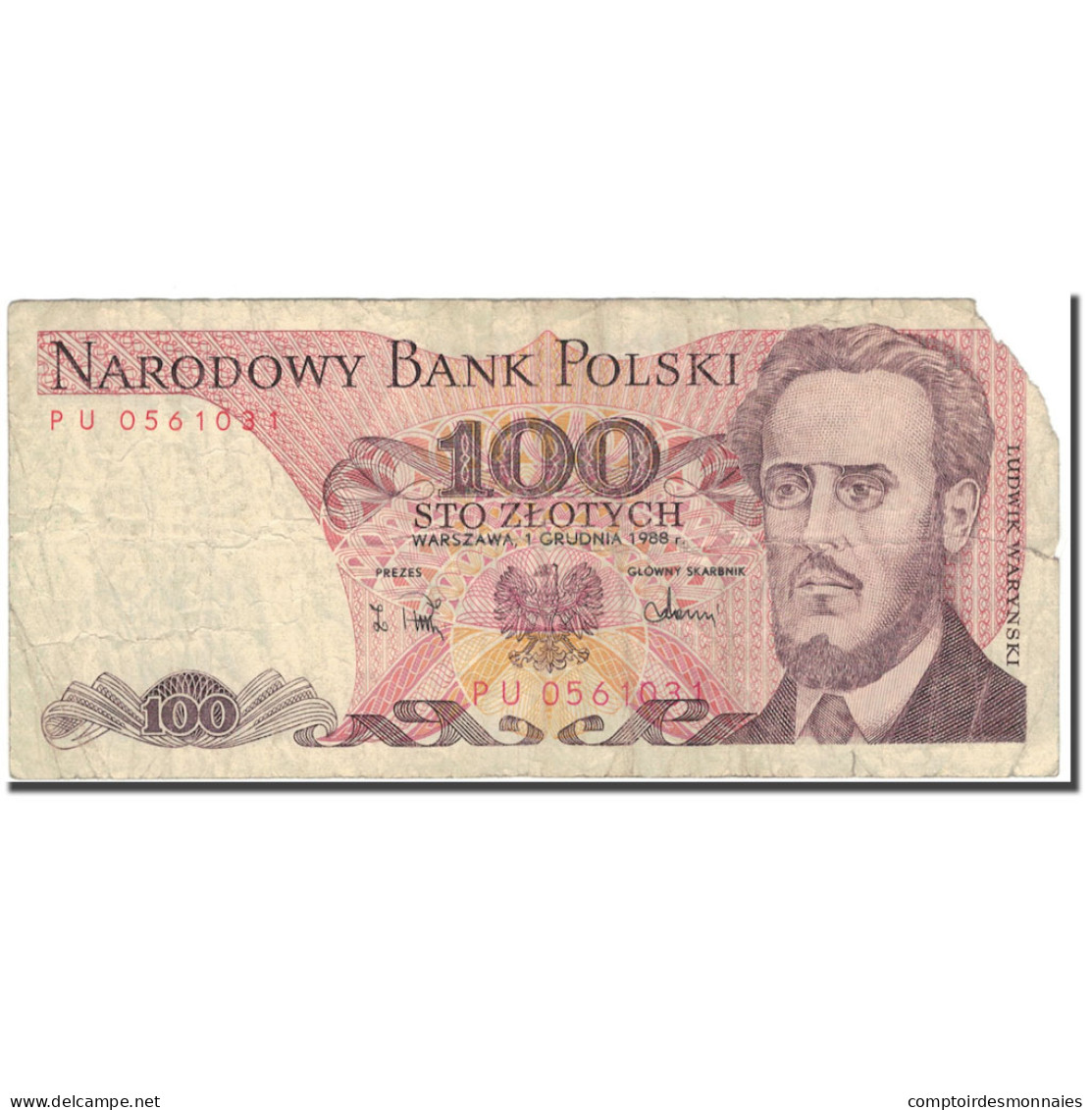 Billet, Pologne, 100 Zlotych, 1988-05-01, KM:143e, AB - Pologne