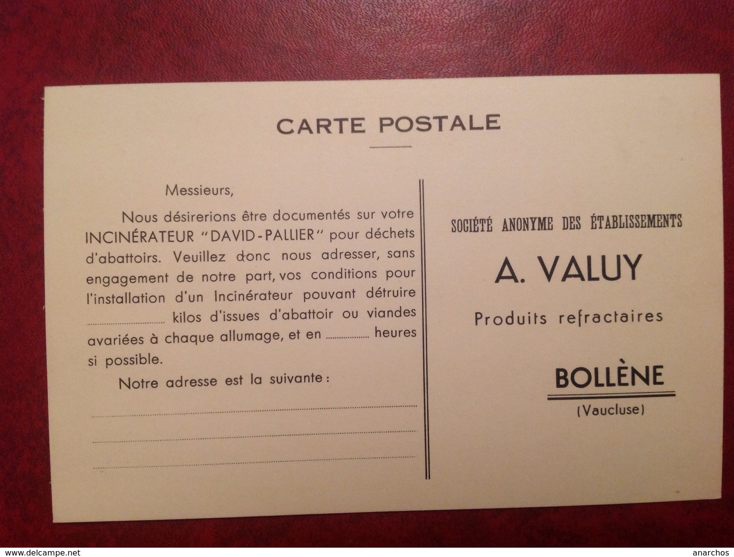 Bollene Valuy Hier Demain Incinérateur - Bollene