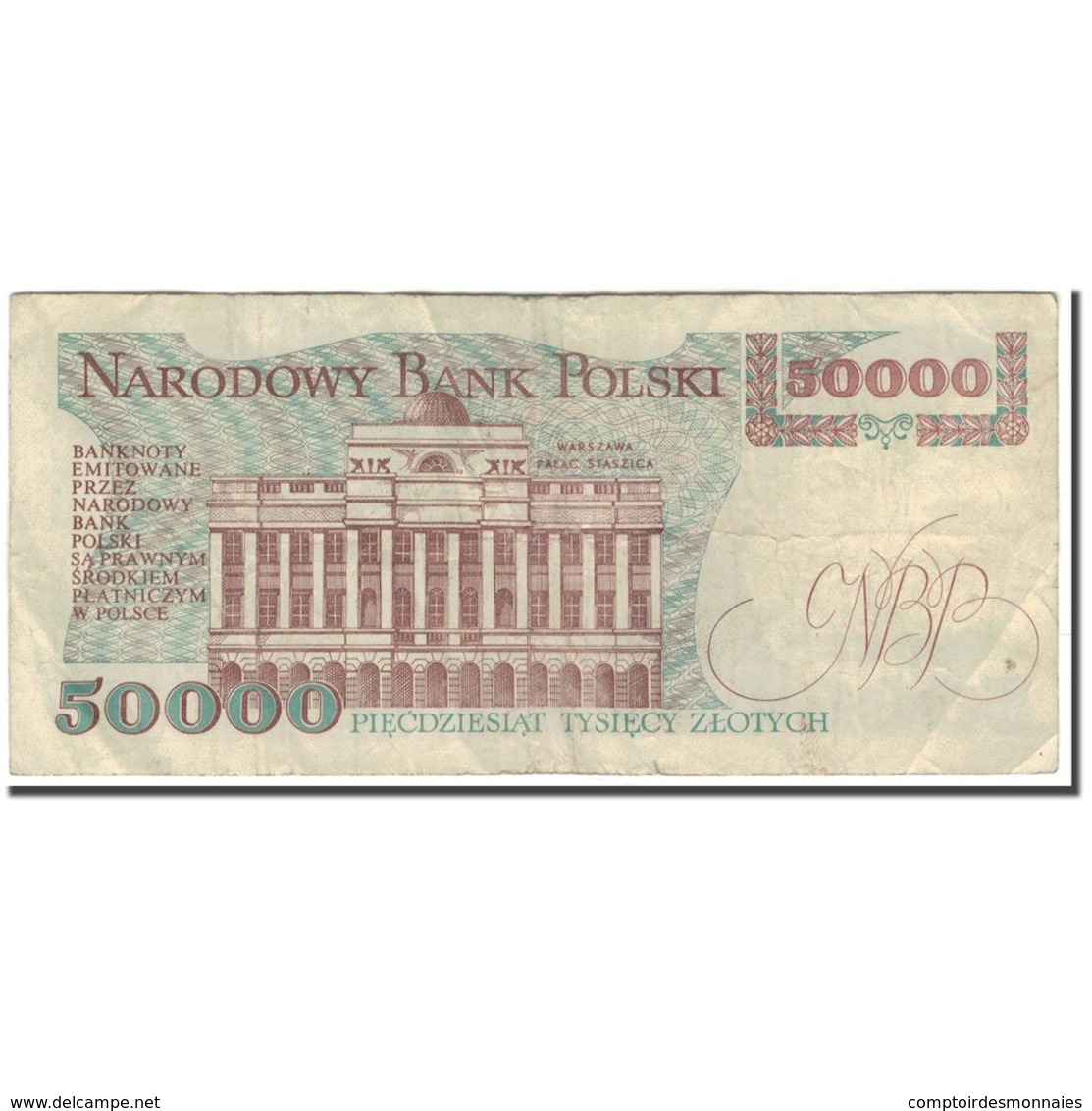 Billet, Pologne, 50,000 Zlotych, 1989-02-01, KM:153a, B+ - Poland