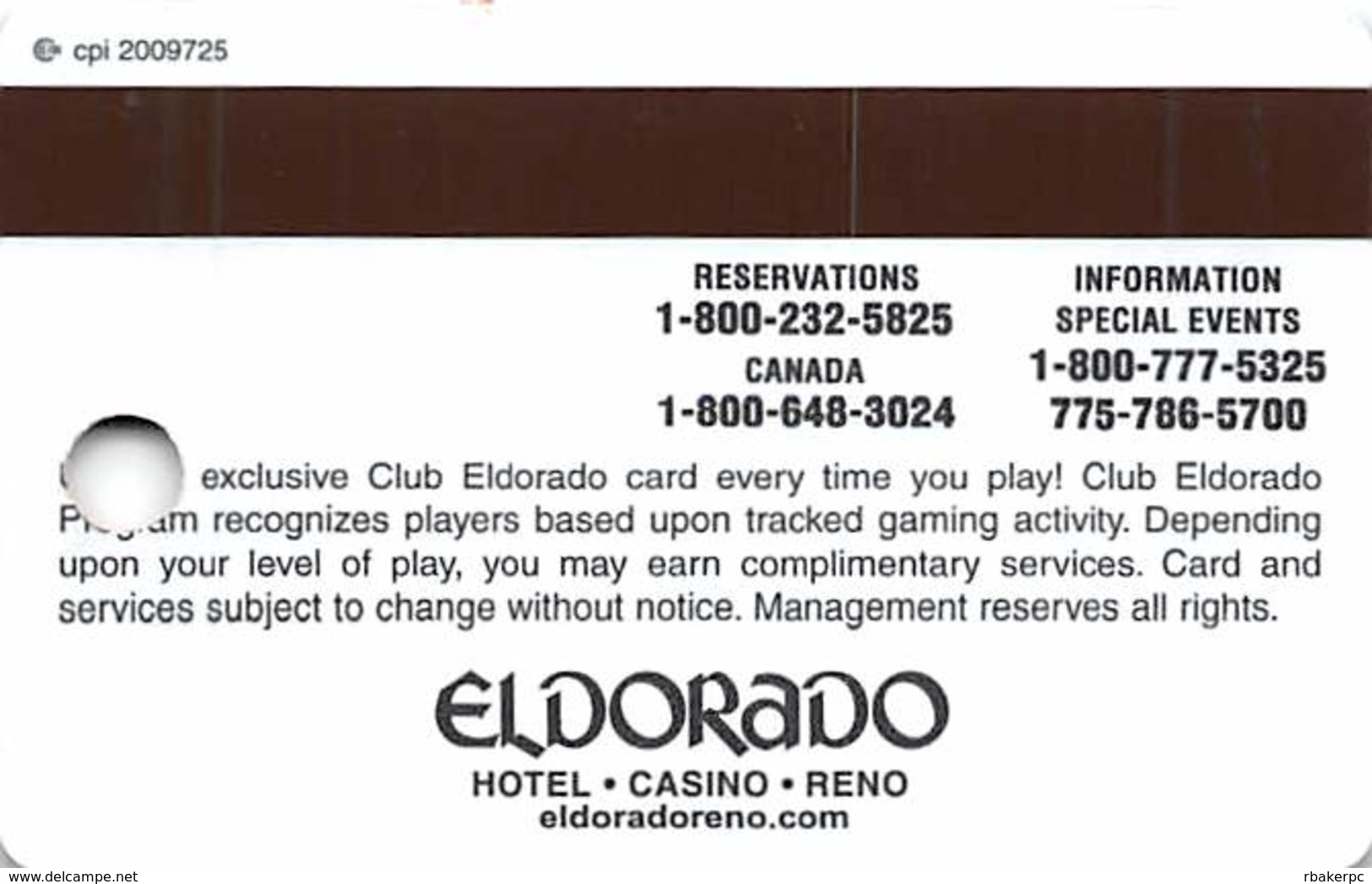 Eldorado Casino - Reno NV - WIBC Bowling Tournament $5 Gift Card - Gift Cards