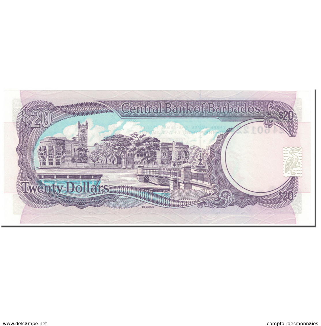 Billet, Barbados, 20 Dollars, 1993, Undated (1993), KM:44, NEUF - Barbades