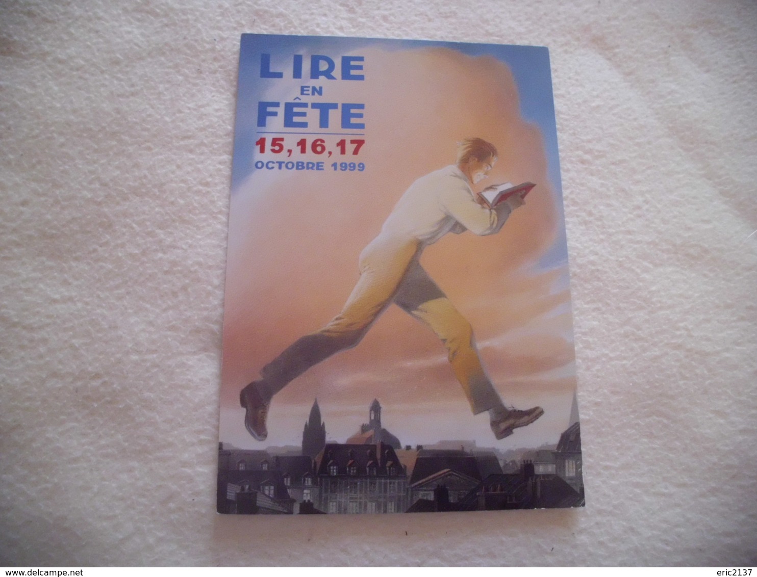 CARTE PUBLICITE ..BELLE ILLUSTRATION LIRE LIRE EN FETE 1999 - Autres & Non Classés