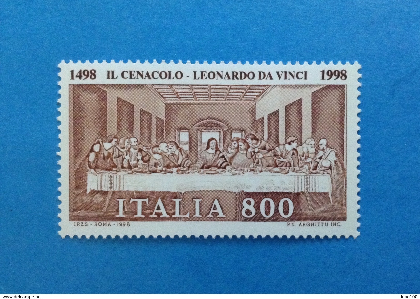 1998 ITALIA FRANCOBOLLO NUOVO STAMP NEW MNH**  - LEONARDO DA VINCI IL CENACOLO - - 1991-00:  Nuovi