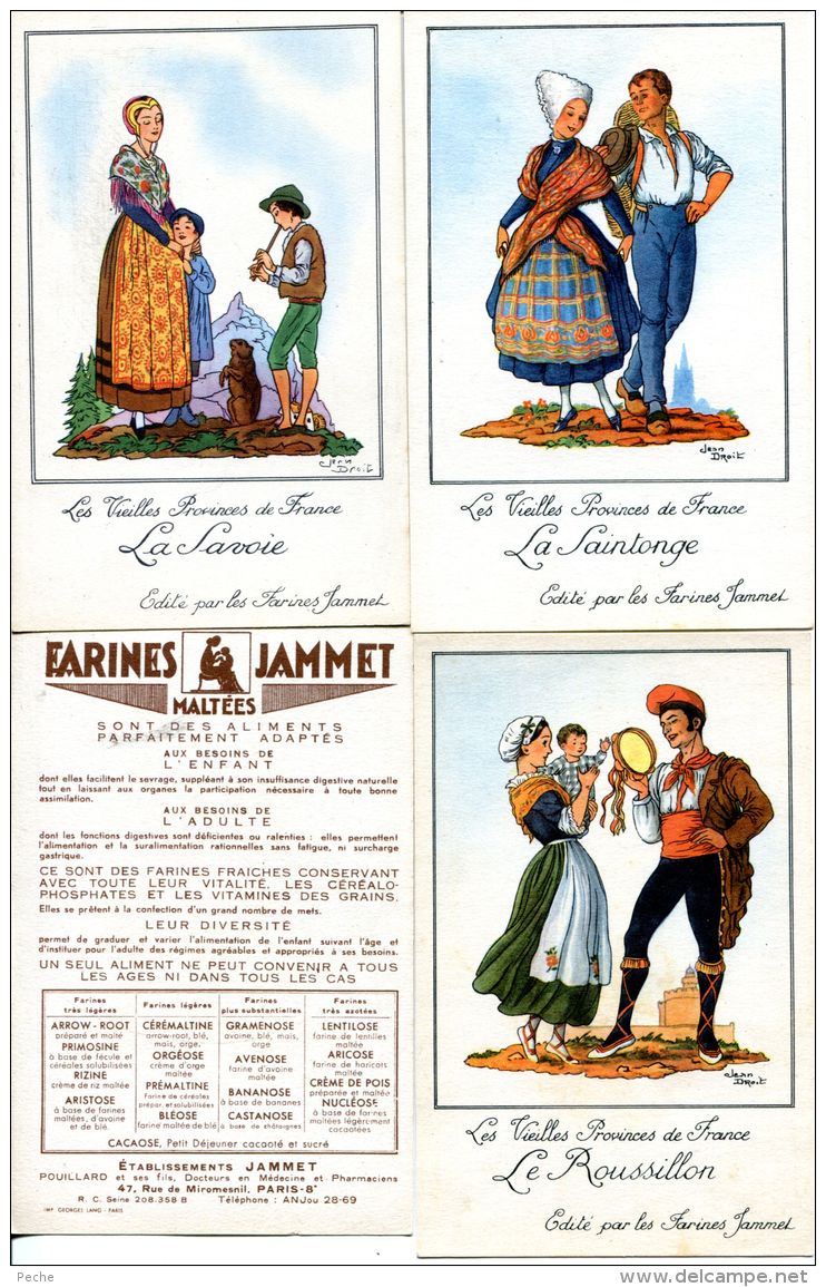 N°64773 -LOT De 35 Chromos Farines Jammet -les Vielles Provinces De France- - Altri & Non Classificati