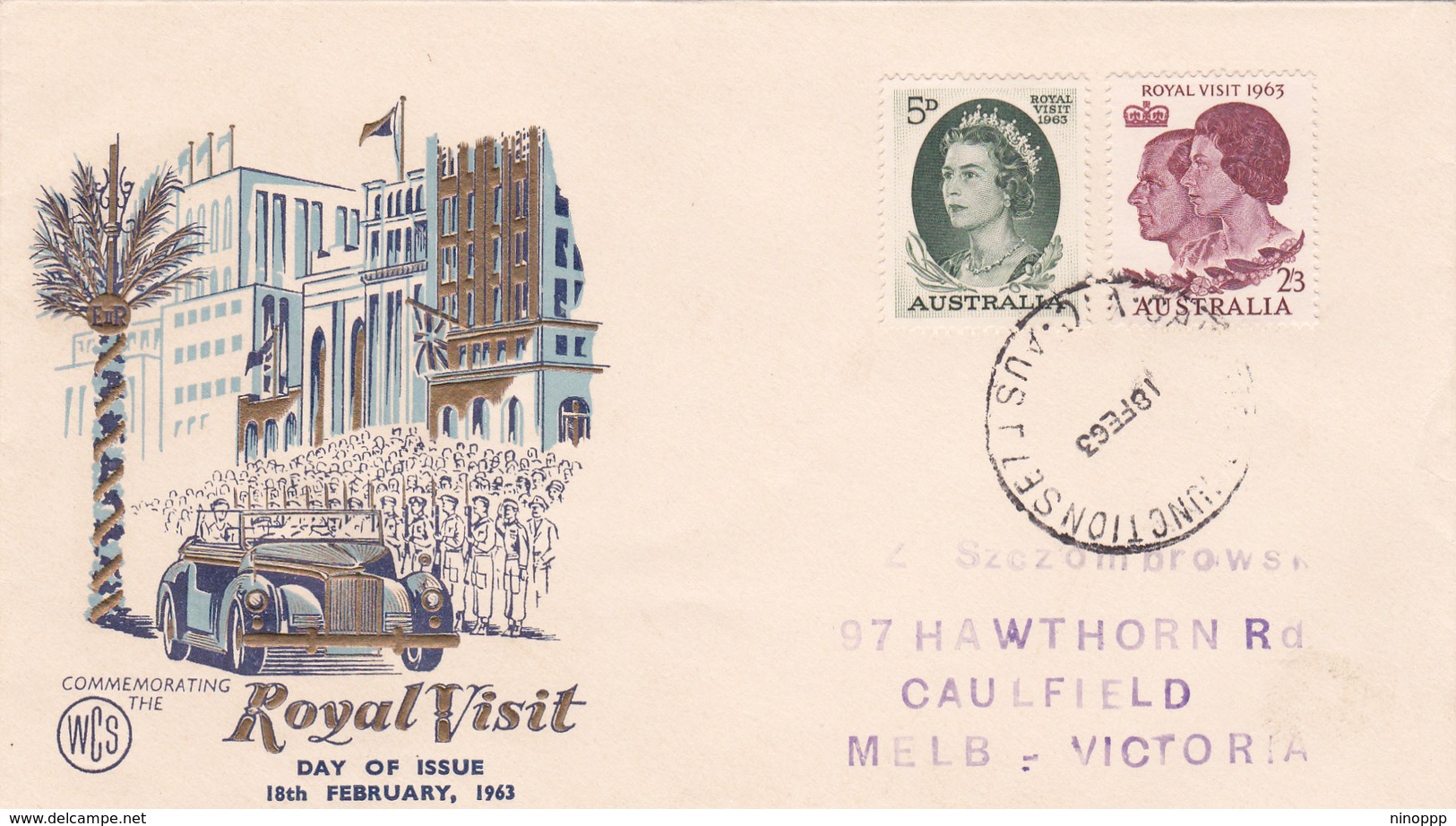 Australia 1963 Visit Of Queen Elizabeth II, WCS First Day Cover - Premiers Jours (FDC)