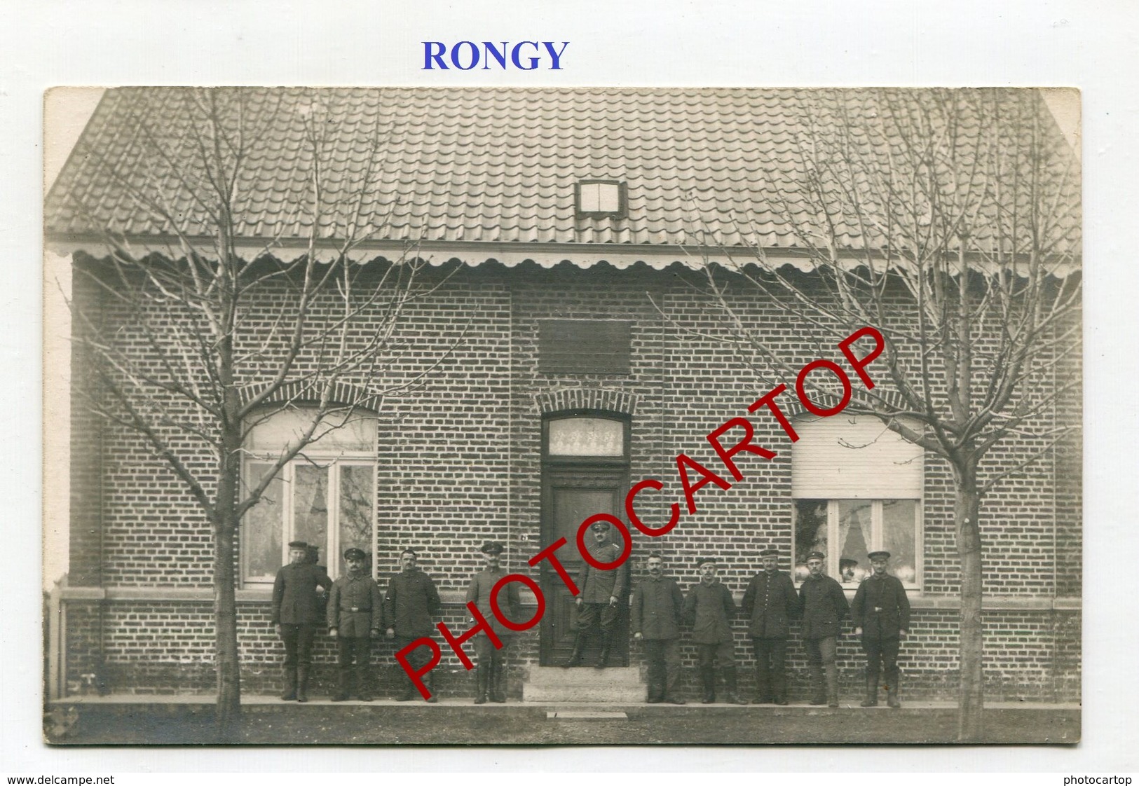 RONGY-CARTE PHOTO Allemande-Guerre 14-18-1WK-BELGIEN- - Brunehaut