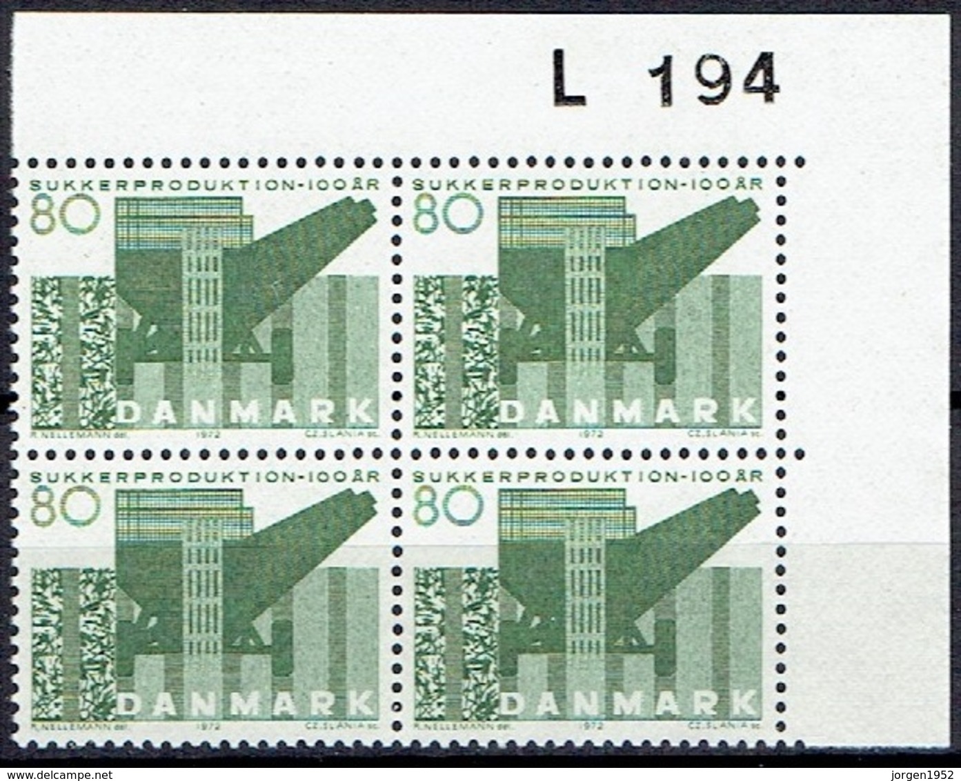 DENMARK  #  FROM 1972 STAMPWORLD 522** L 194 - Ungebraucht