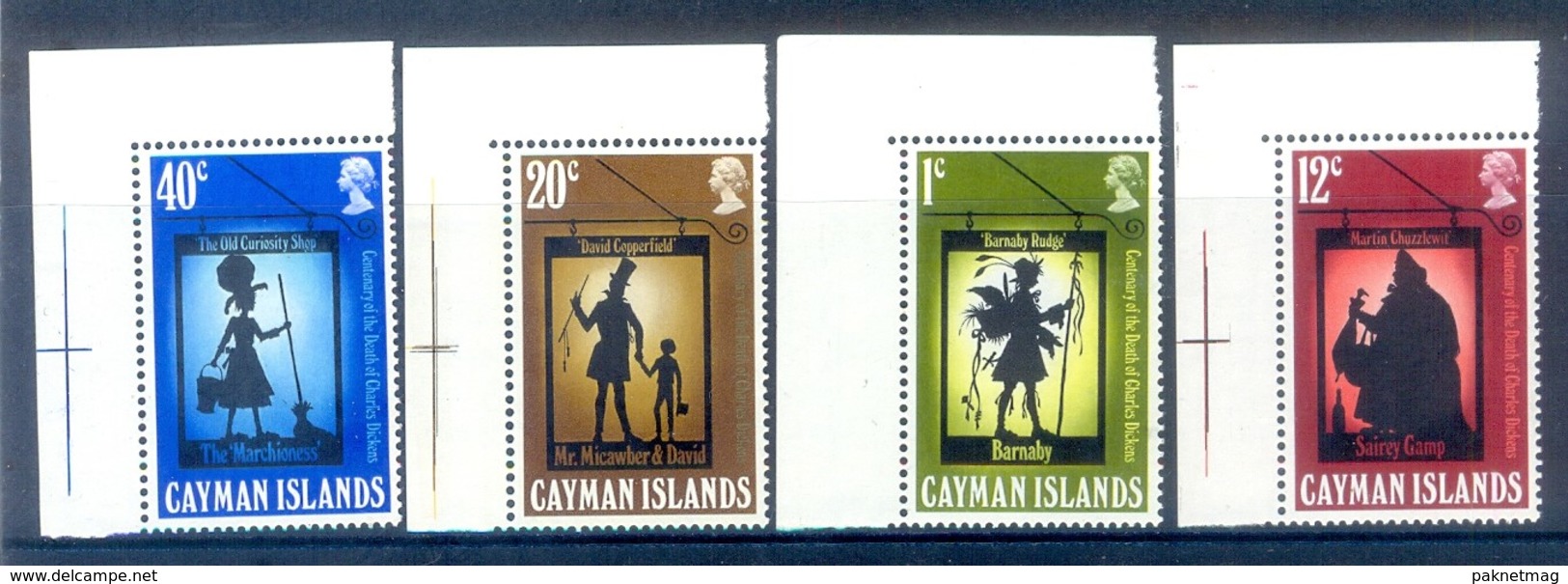 K150- Cayman Islands 1970. The 100th Death Anniversary Of Charles Dickens. - Chile