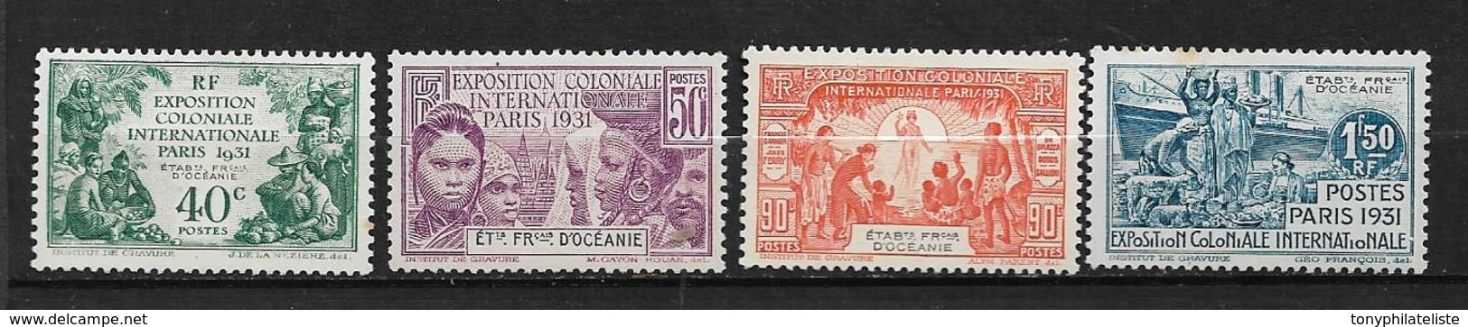 Colonies Francaise   Timbres D'Océanie De 1931 N°80 A 83 Neufs * (cote 38€) - Autres - Océanie