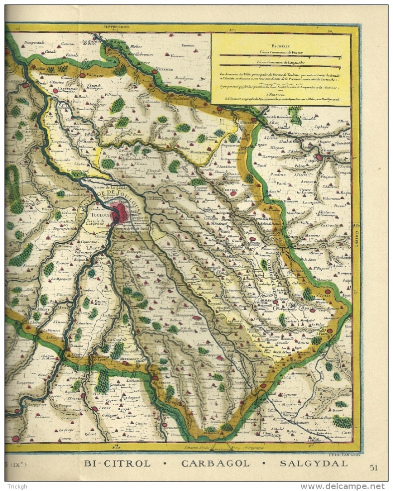 Comté De Toulouse / Ed. Laboratoires Marinier / 36 X 27 Cm Plié - Geographical Maps