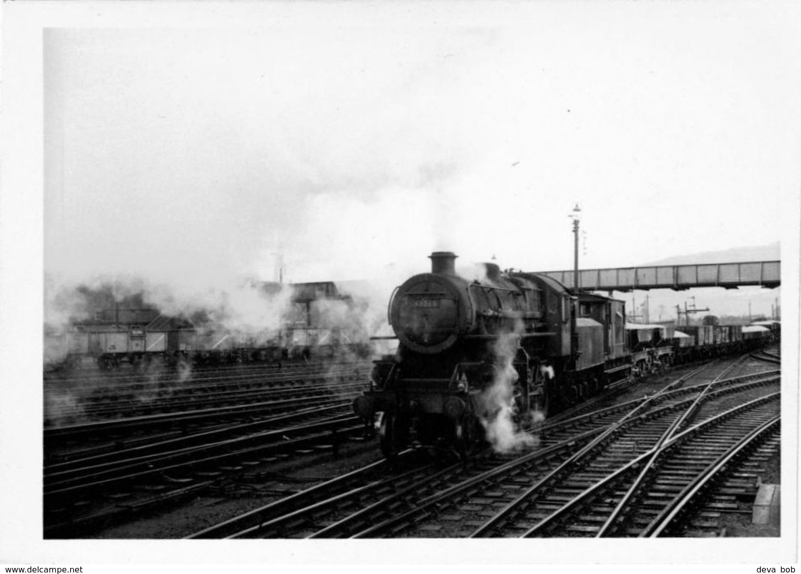 Railway Photo LMS Ivatt 4MT 43066 Carnforth C1965 2-6-0 Loco - Trains