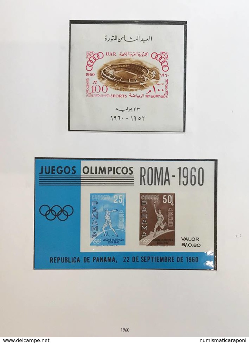 olympic games 1960 olimpiadi fogli safe completo con francobolli e foglietti spettacolare insieme