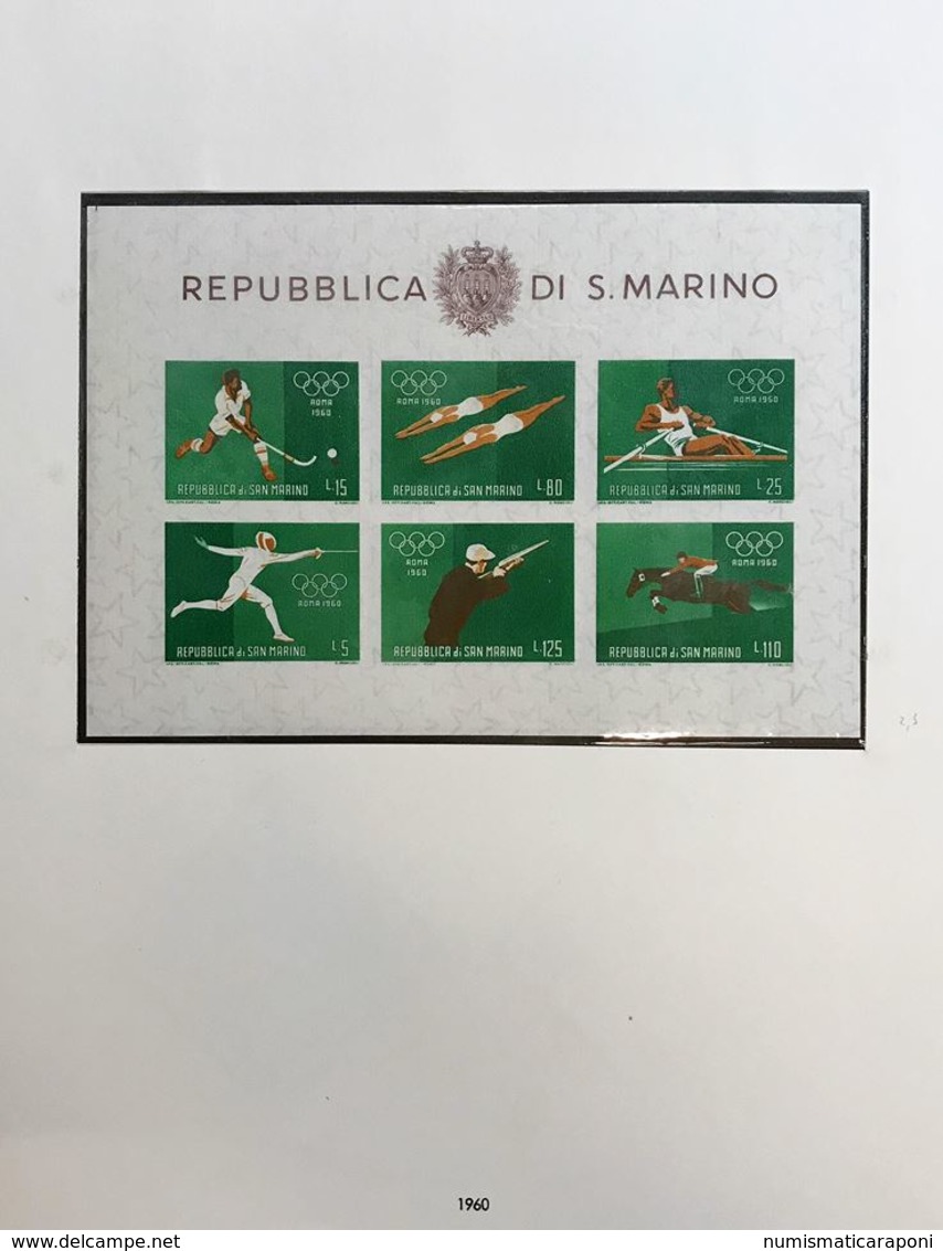 olympic games 1960 olimpiadi fogli safe completo con francobolli e foglietti spettacolare insieme