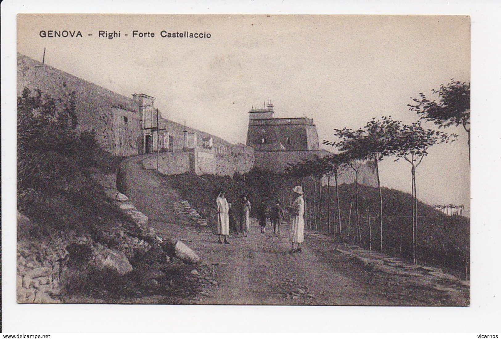 CPA ITALIE GENOVA Righi Forte Castellaccio - Genova