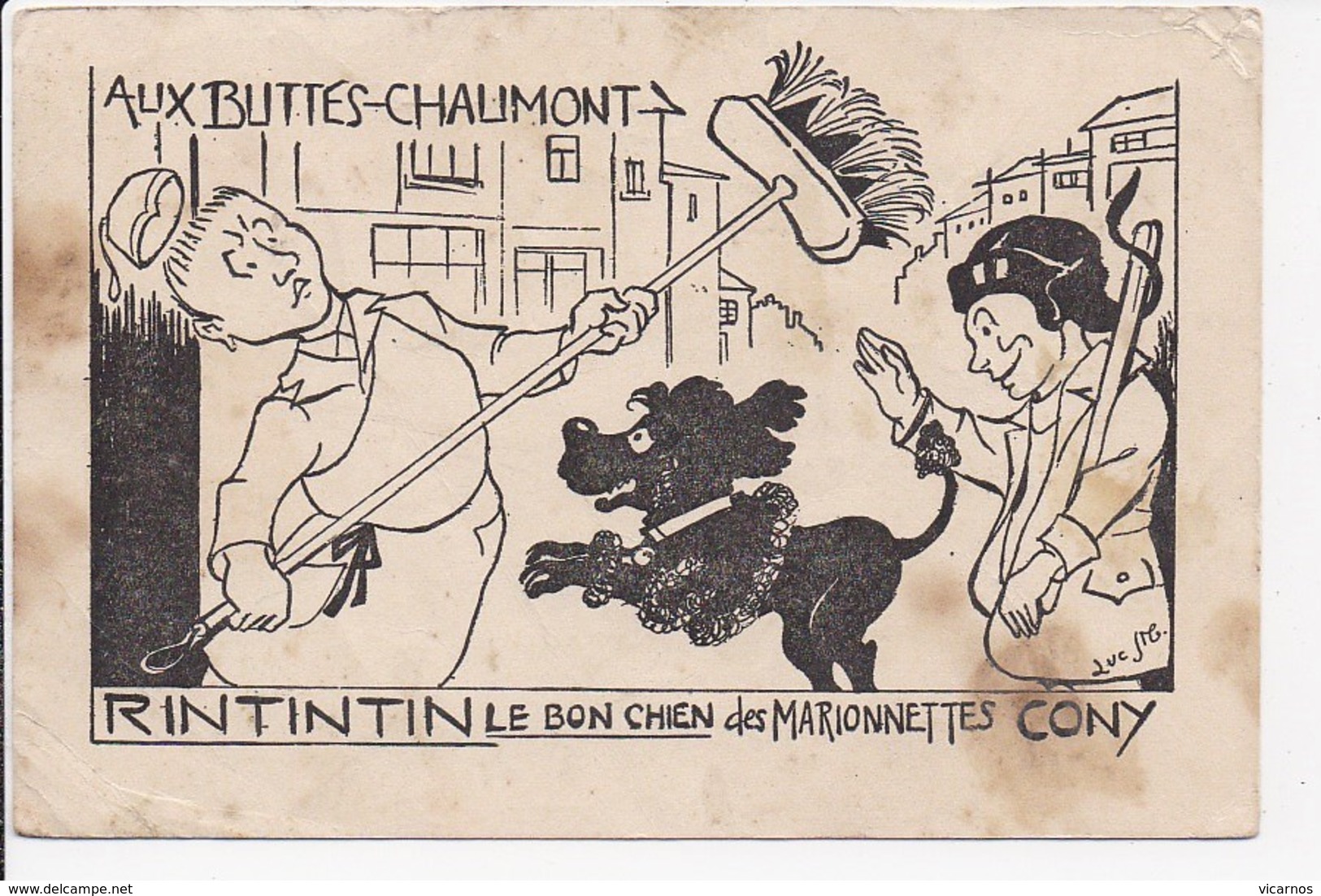 CPSM ILLUSTRATION Aux Buttes Chaumont "Rintintin Le Bon Chien Des Marionnettes " - Autres & Non Classés