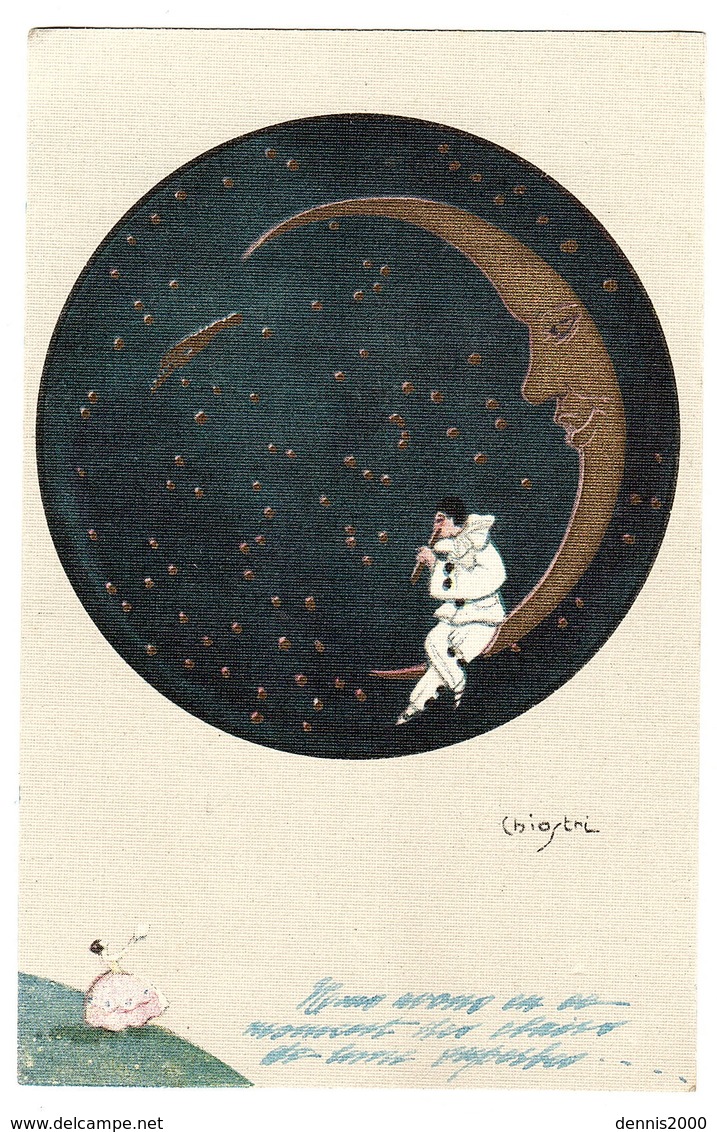 Illustrateur Carlo CHIOSTRI - PIERROT - LUNE - MOON - Chiostri, Carlo