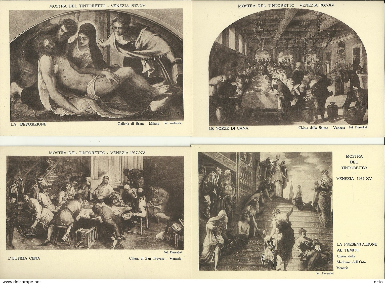 Lot 32 Cp Mostra Del Tintoretto - VENEZIA 1937 (Exposition Du Tintoret, Toutes Neuves Excellent état) - Peintures & Tableaux