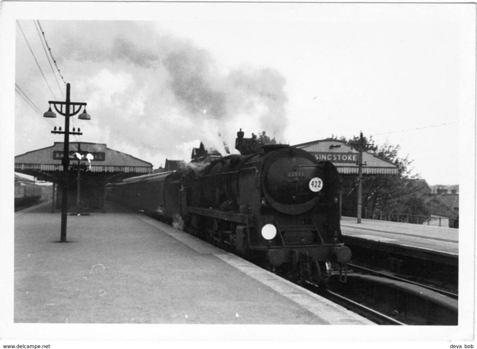 Railway Photo SR MN 35013 Blue Funnel Basingstoke Southern Merchant Navy Loco - Trains