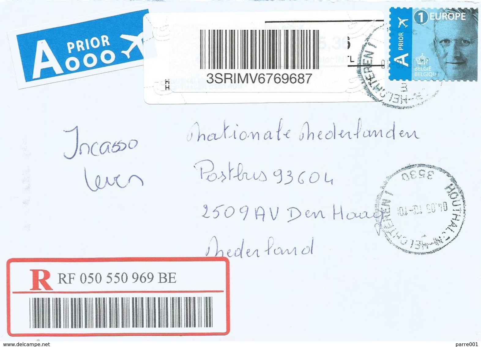 Belgium Belgie 2018 Houthalen King Filip Meter Cognitive Solution "Barcode Blaster" Label EMA Registered Cover - 2000-2019