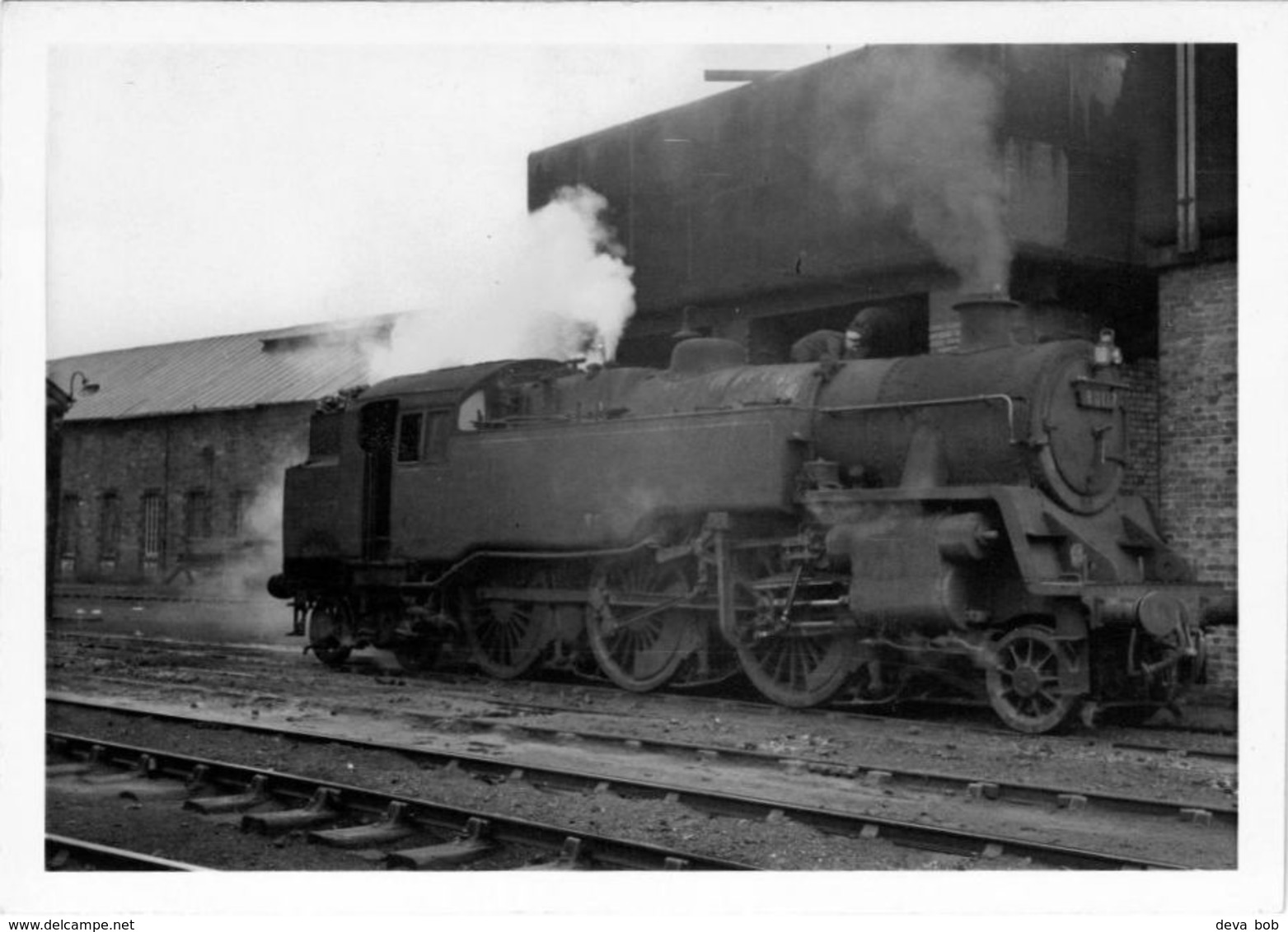 Railway Photo BR 4MT 80117 Stranraer Shed C1963 Standard 2-6-4T Loco - Trains