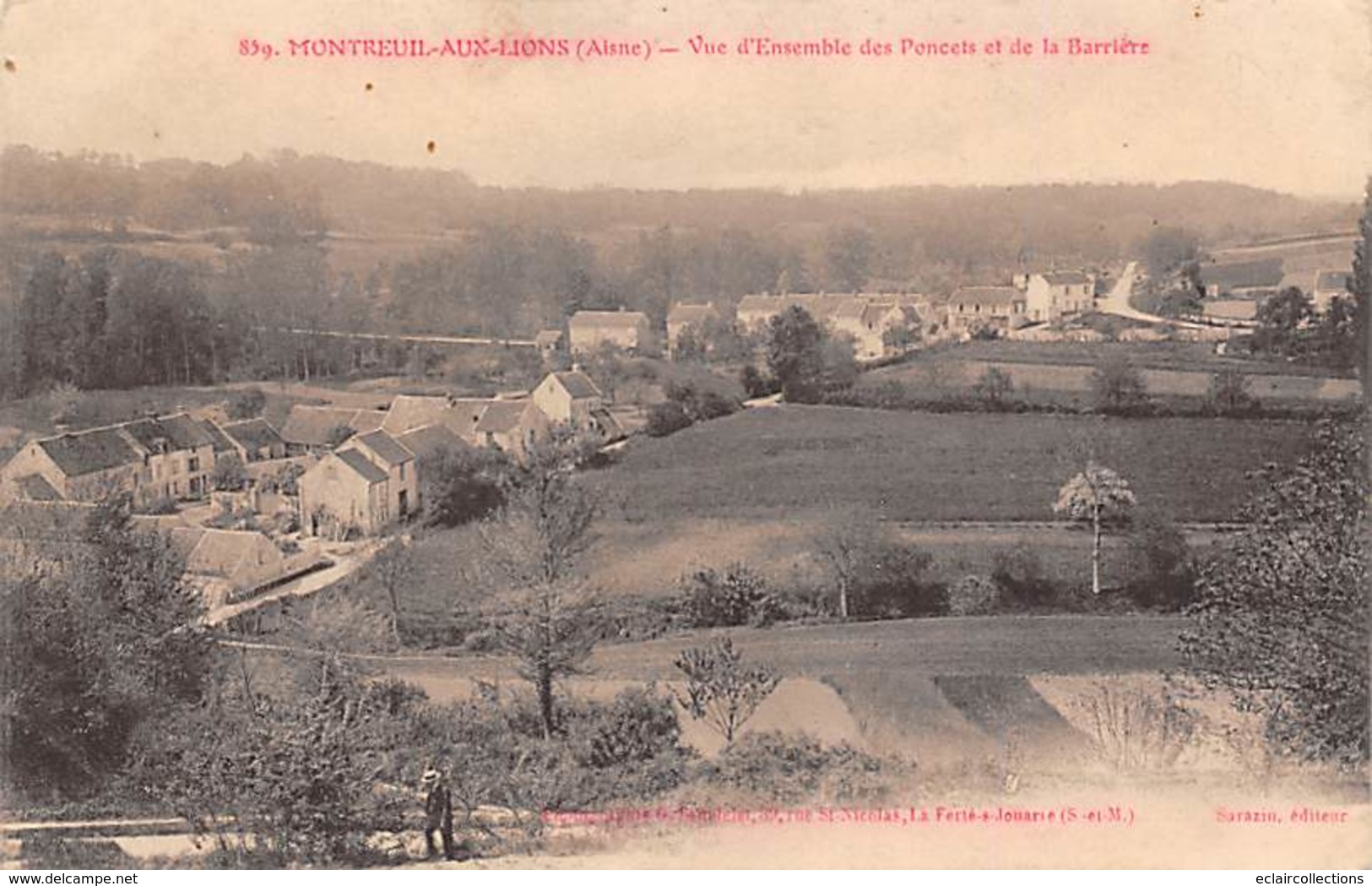 Montreuil Aux Lions     02       Vue Des Poncets Et De La Barrière      (voir Scan) - Andere & Zonder Classificatie