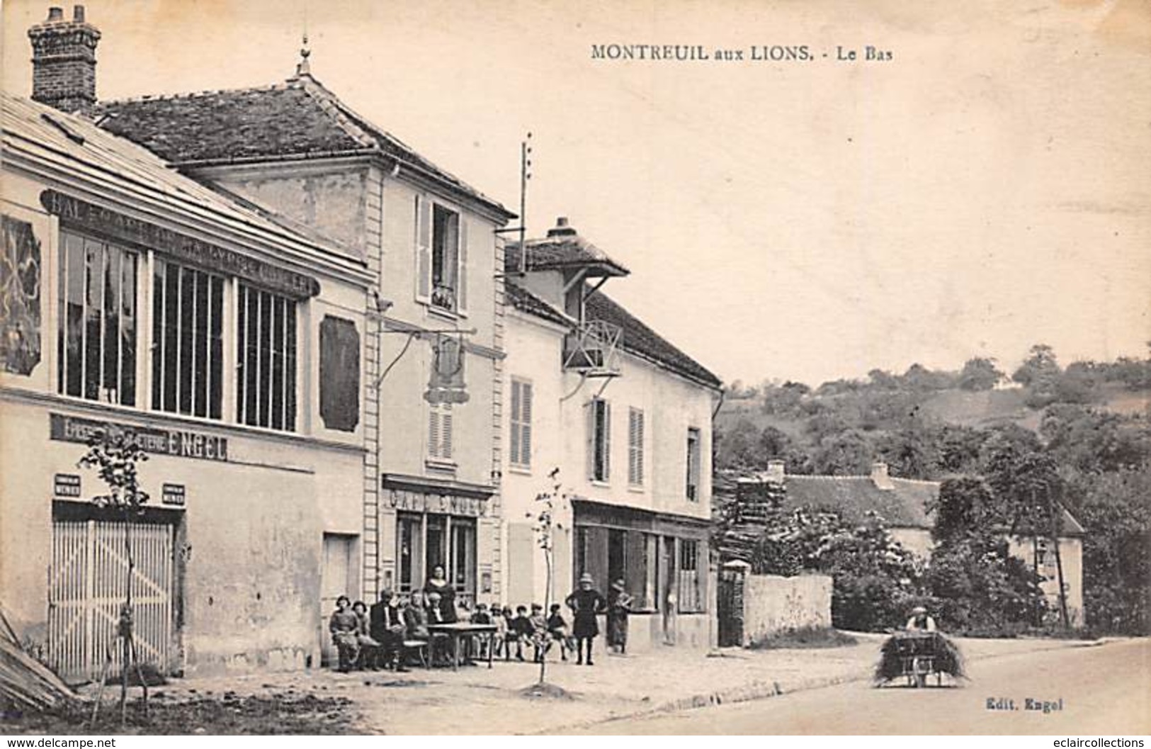 Montreuil Aux Lions     02      Le Bas   Café Angel     (voir Scan) - Autres & Non Classés