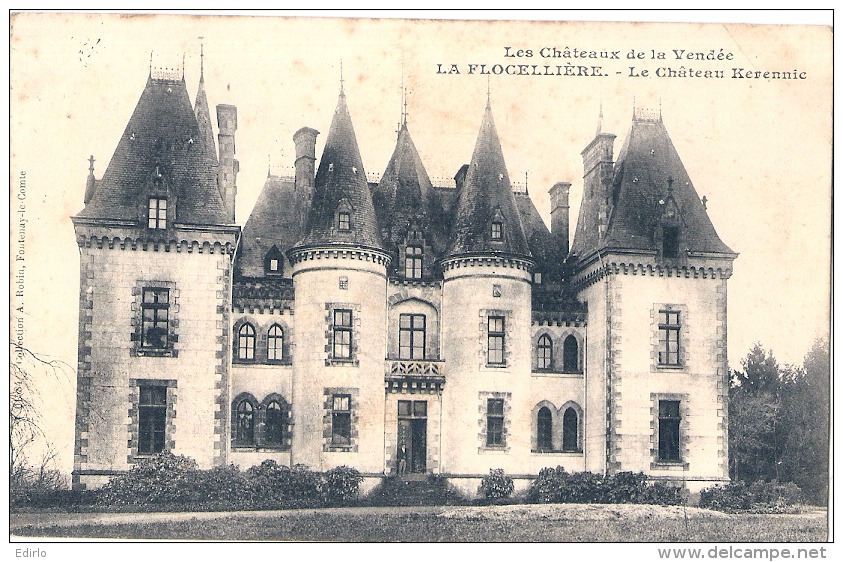 ***  85  ***    LA FLOCELLIERE Le Château Kerennic - TTB Timbrée - Ile De Noirmoutier