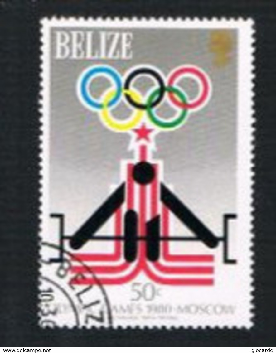 BELIZE - SG 514.521 -  1979 OLYMPIC GAMES   - USED ° - Belize (1973-...)