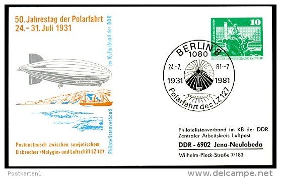 ICEBREAKER MALYGIN 1981 East German STO Postal Card PP16 B1/007c NGK 8,00 € - Polareshiffe & Eisbrecher