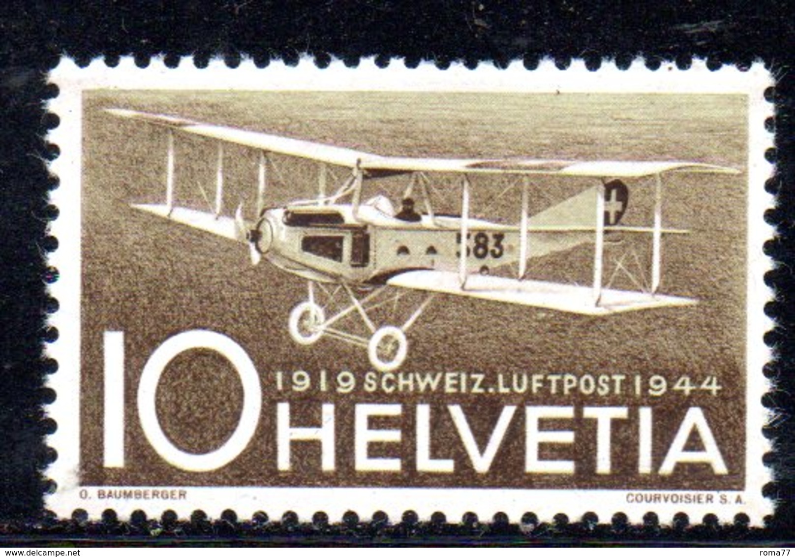 106/1500 - SVIZZERA 1944 , Posta Aerea Unificato N. 36  ***  MNH - Nuovi