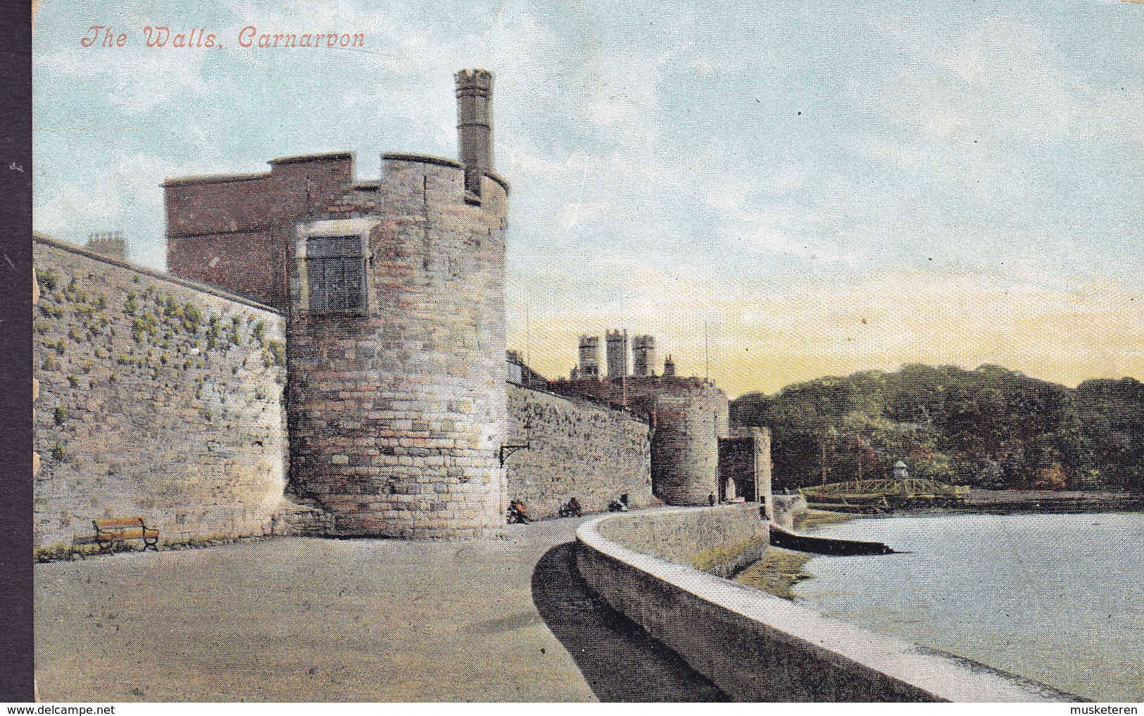 United Kingdom PPC The Walls, Caernavon Castle Valentine's Series (2 Scans) - Caernarvonshire