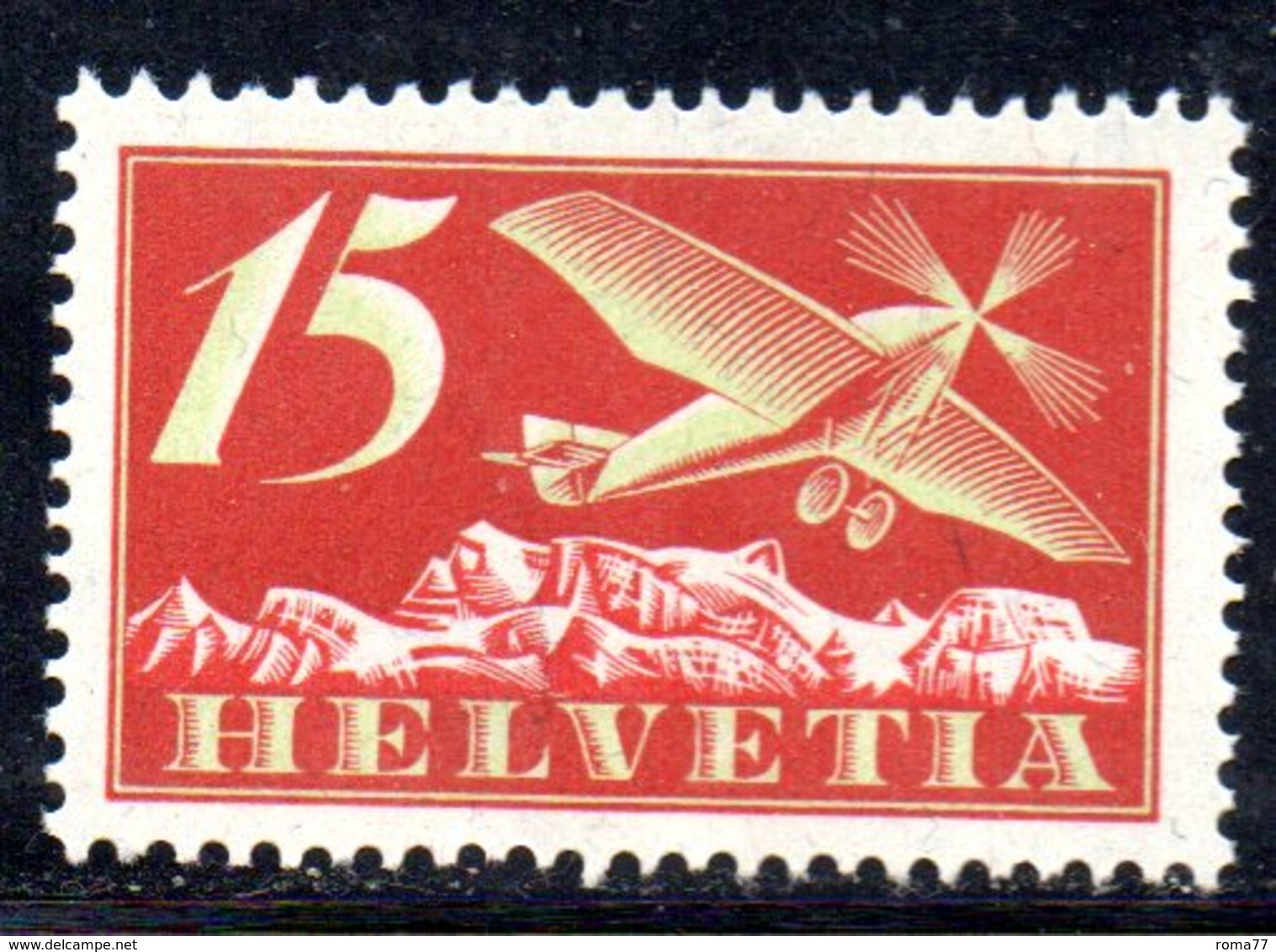 126/1500 - SVIZZERA 1923 , Posta Aerea Unificato N. 3  ***  MNH - Nuovi