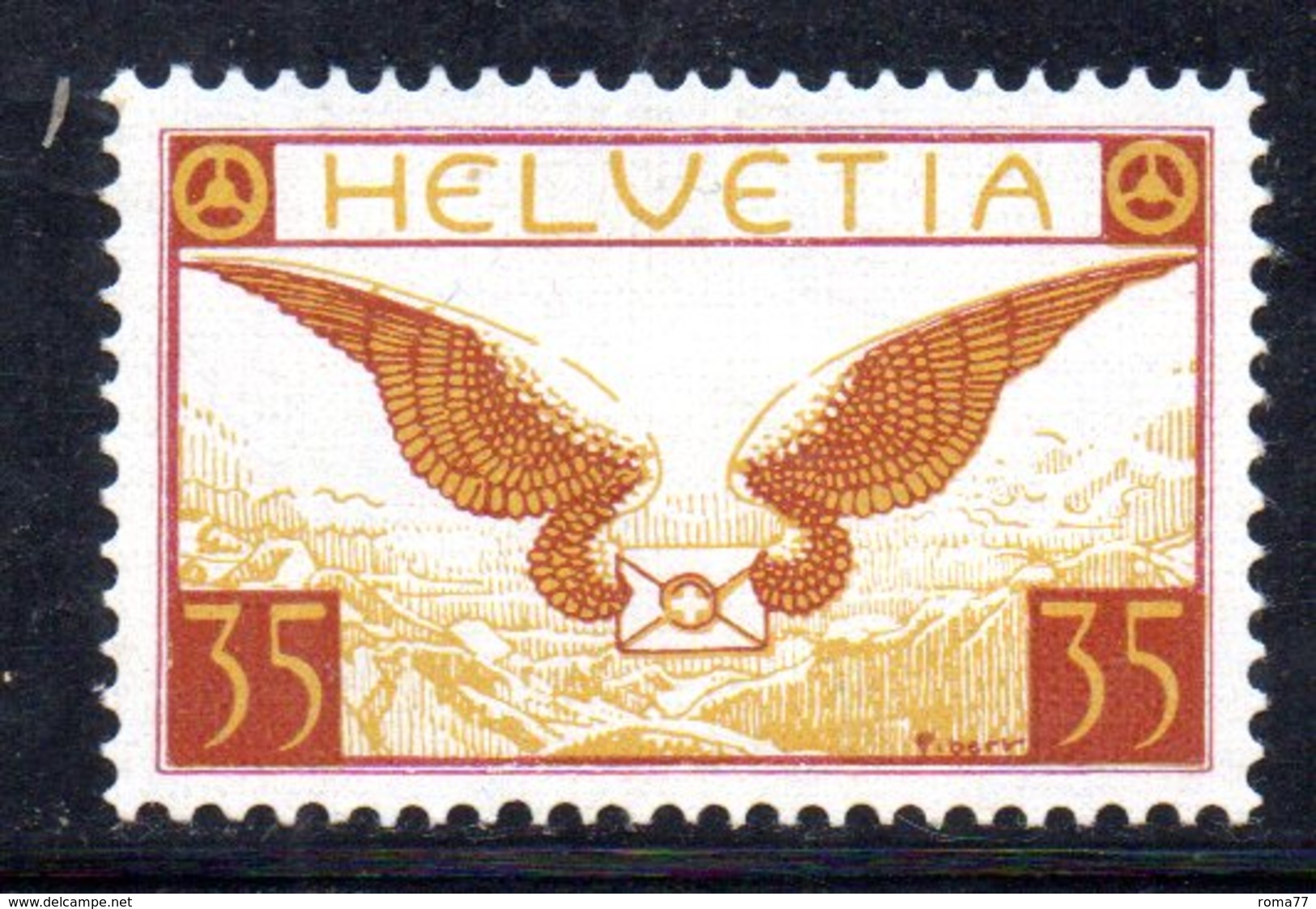 127/1500 - SVIZZERA 1928 , Posta Aerea Unificato N. 13  * - Nuovi