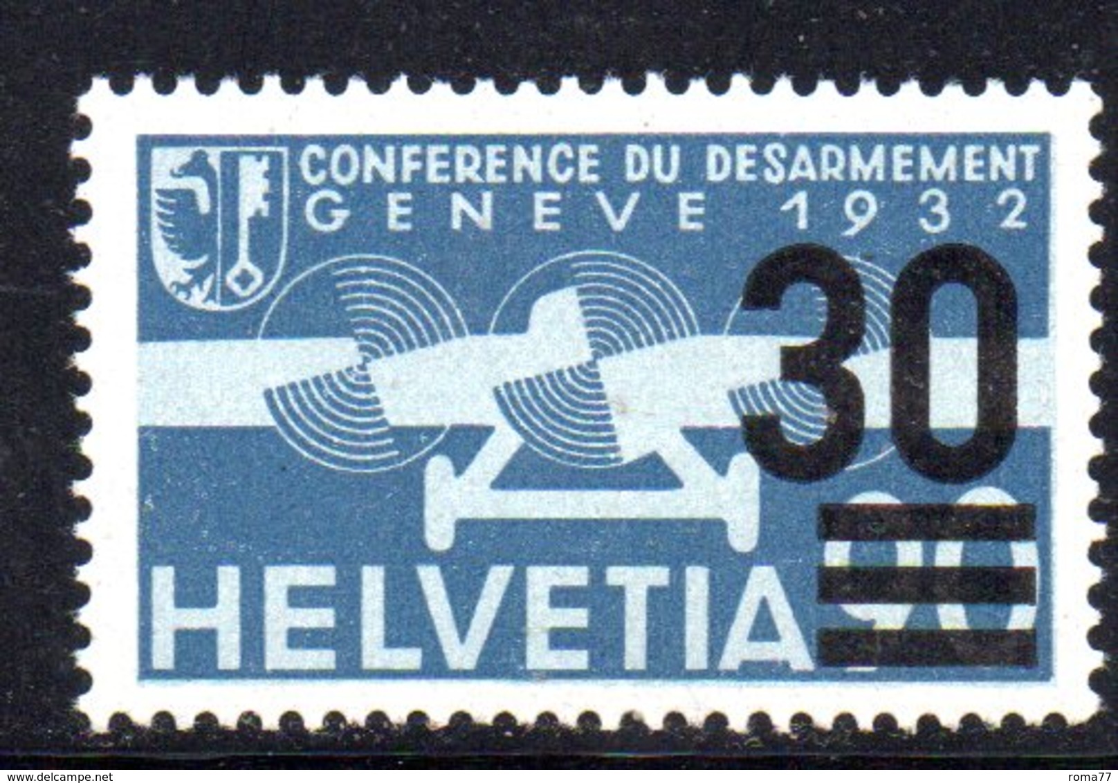 131/1500 - SVIZZERA 1935 , Posta Aerea Unificato N. 22  *** MNH - Ungebraucht