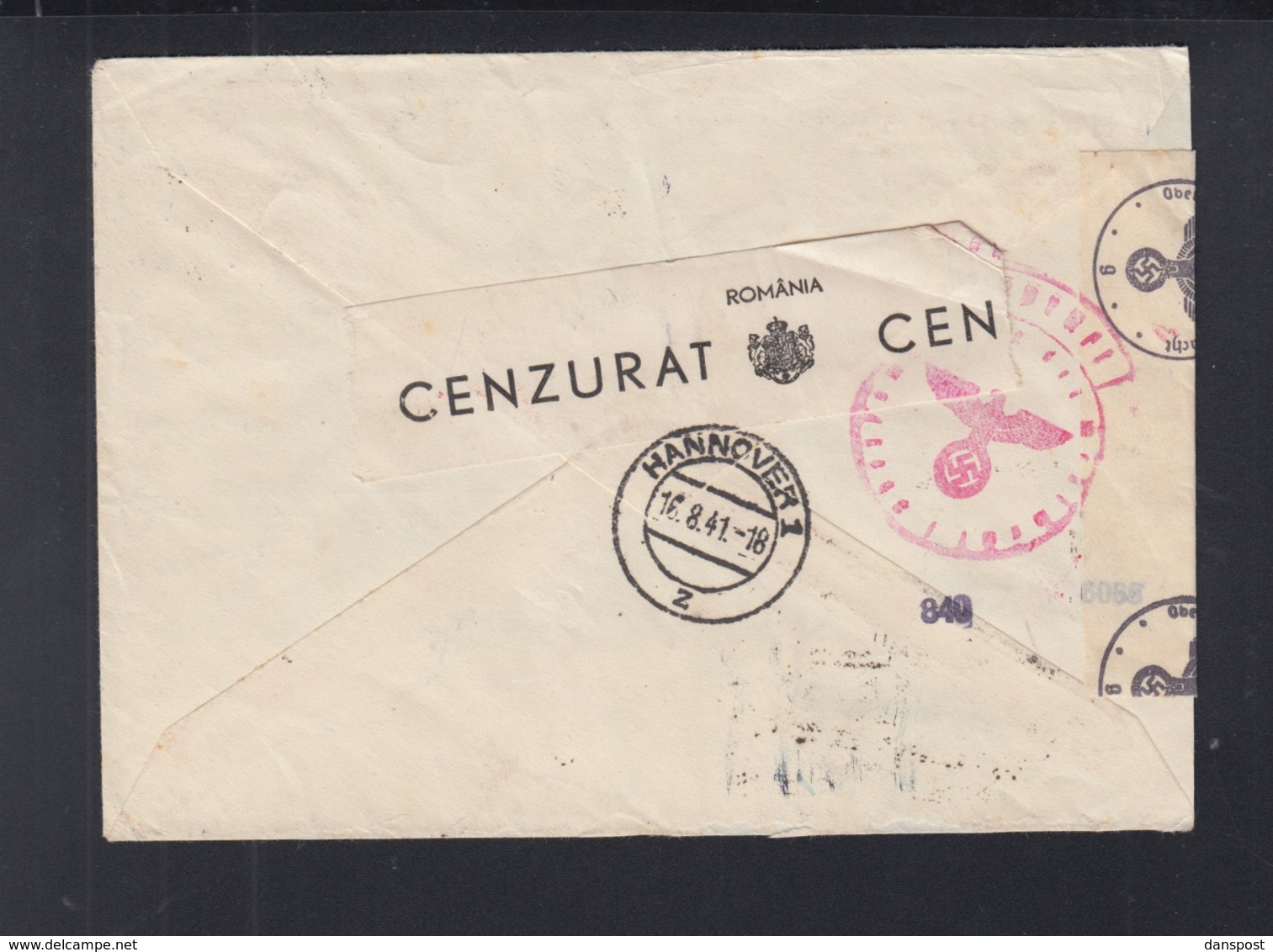 Romania Registered Cover 1941 Codlea To Germany Censor - Storia Postale Seconda Guerra Mondiale