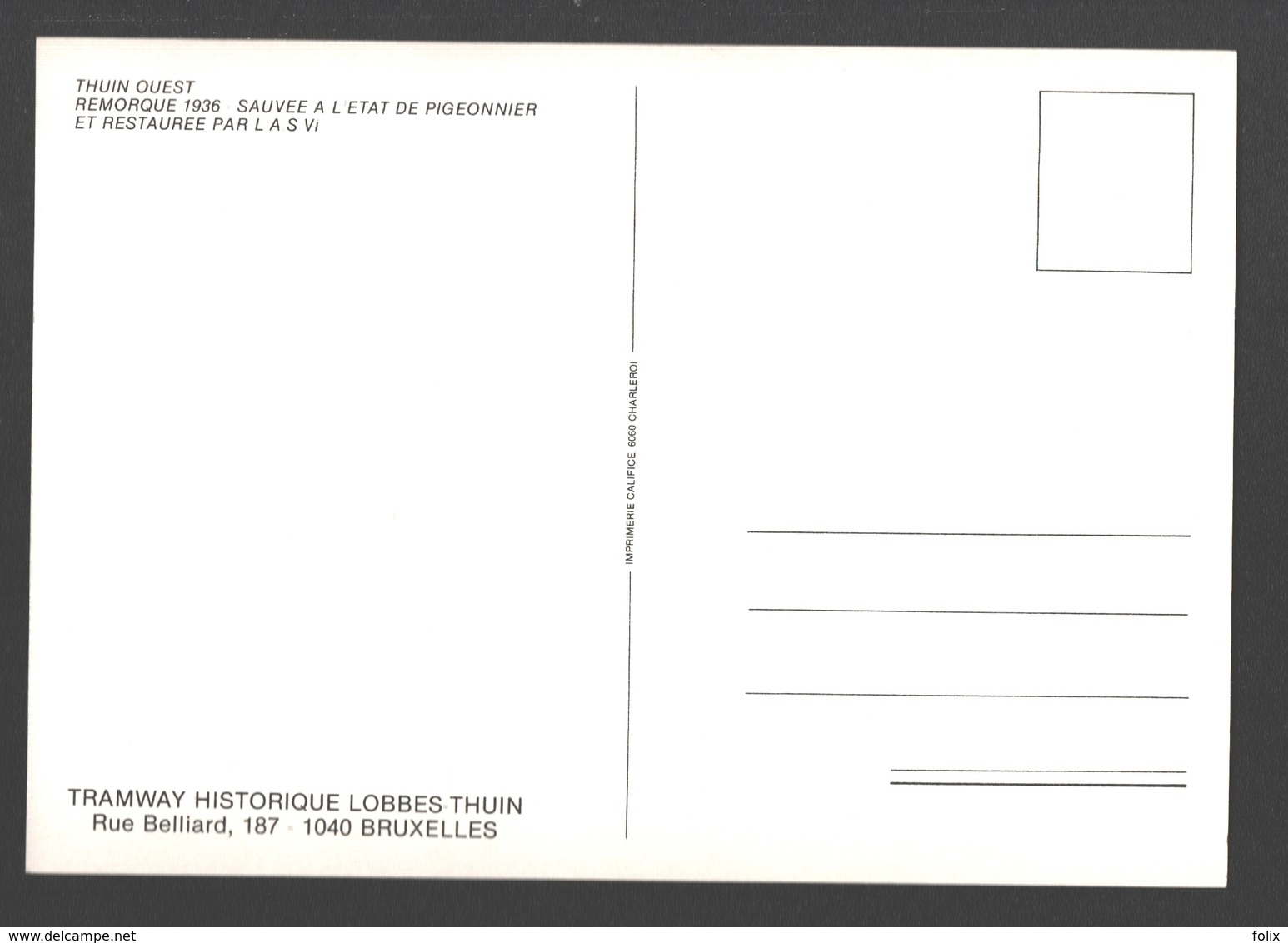 Lobbes - Thuin - lot 8 x CPA Tram touristique - Tram / tramway / tranvia