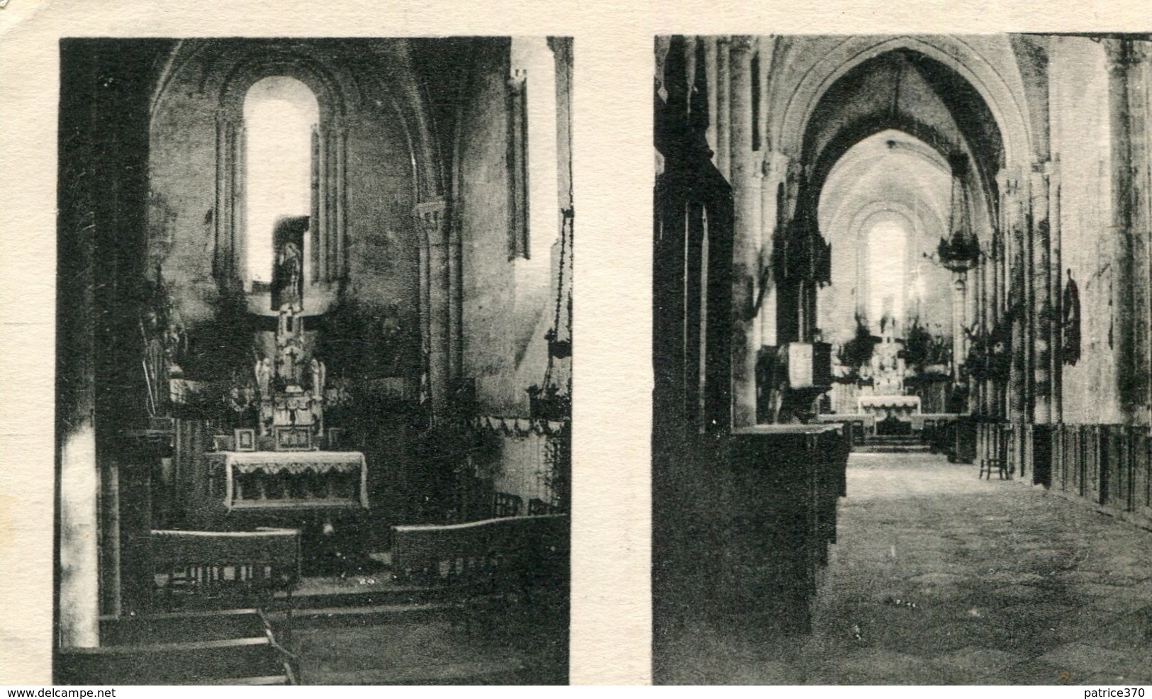 CHAMPAGNAC Charente Maritime - L'intérieur De L'église Du XIVème En Deux Vues - Autres & Non Classés