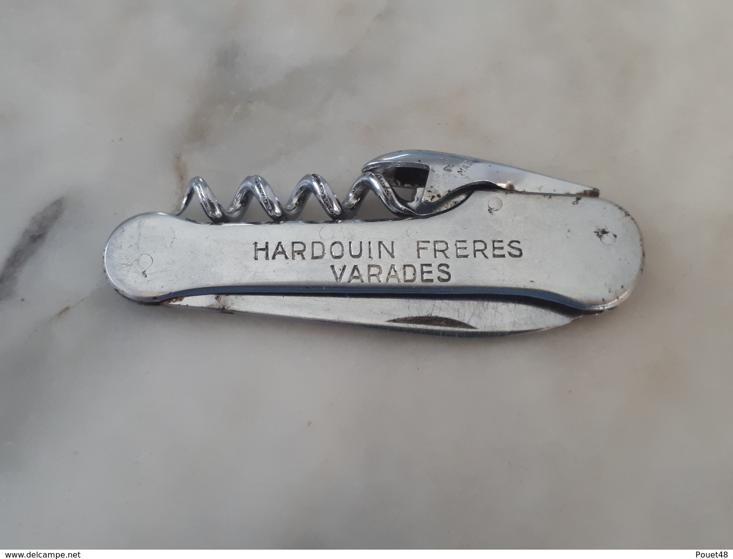 Ancien Couteau De Poche: Limonadier,publicitaire: HARDOUIN FRERES VARADES - Décapsuleur, Tire Bouchon. - Tire-Bouchons/Décapsuleurs