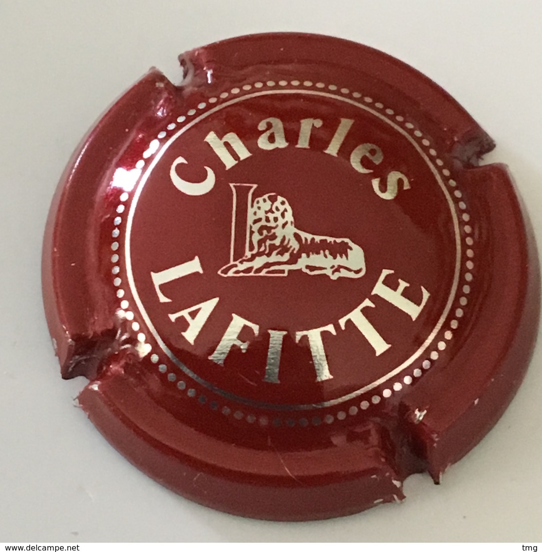 116 - Capsule De Champagne - 3 - Charles Lafitte Initiale L, Liseret De Points (rouge) - Lafitte, Charles